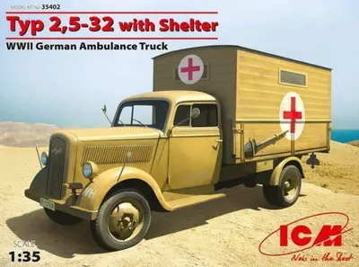 Niemiecki ambulans Opel 2,5-32 z budą