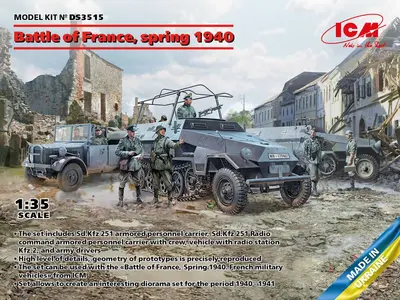 Zestaw niemieckich pojazdów wojskowych Bitwa o Francję, wiosna 1940