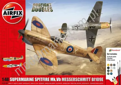 Zestaw Spitfire Mk.Vb & Messerschmitt Bf109E (z farbami)
