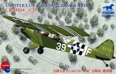Amerykański samolot rozpoznawczy Piper Cub L4 (0-59) Grasshopper