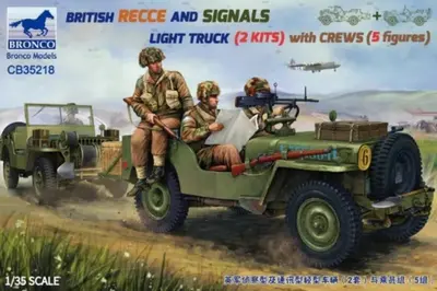 Brytyjski samochód terenowy Recce and Signals (2szt) ze spadochroniarzami