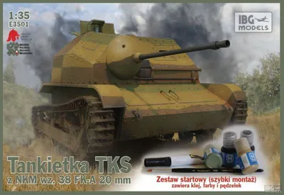 Polska tankietka TKS z NKM wz.38 FK-A 20mm (z farbami)