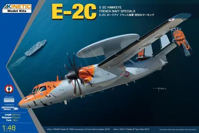 Samolot wczesnego ostrzegania w malowaniu marynarki francuskiej E-2C Hawkeye