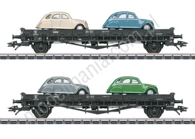 Zestaw wagonów do transportu aut SNCF