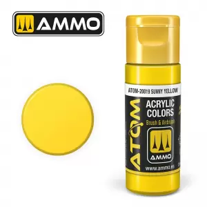 Farba akrylowa 20 ml ATOM COLOR: Sunny Yellow