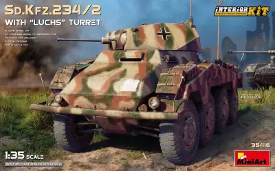 Niemiecki samochód pancerny SdKfz 234/2 z wieżą czołgu "Luchs"