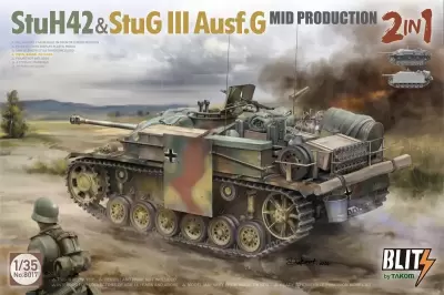 Niemieckie działo StuH 42 & StuG III Ausf.G (2 w 1) środkowa produkcja