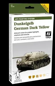 Zestaw farb 6x8ml AFV Camouflage System: German Yellow Armour