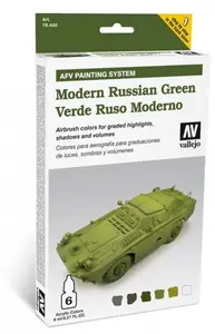 Zestaw farb 6x8ml AFV Camouflage System: Modern Russian Green Armour