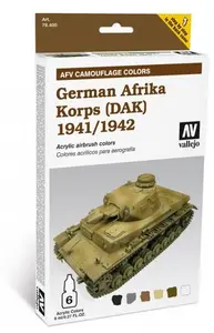 Zestaw farb 6x8ml AFV Camouflage System: German Afrika Korps 1941/42 (DAK)