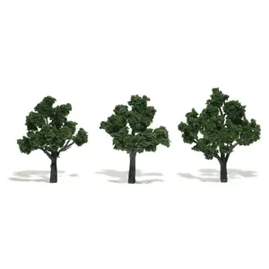 Zestaw realistycznych drzew - kolor zielony 7.62-10.1cm / 3 szt