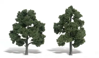 Zestaw realistycznych drzew - kolor zielony 12.7-15.2cm / 2 szt