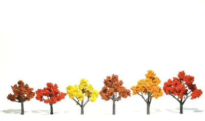 Zestaw realistycznych drzew - jesienne kolory 7.62-12.7cm / 6 szt